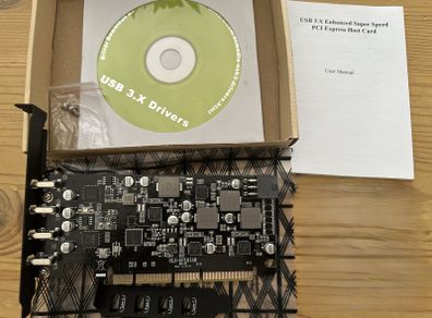 USB 3.X enhanced super speed pci express host card