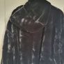 cropped black fluffy/velvet jacket Image 3