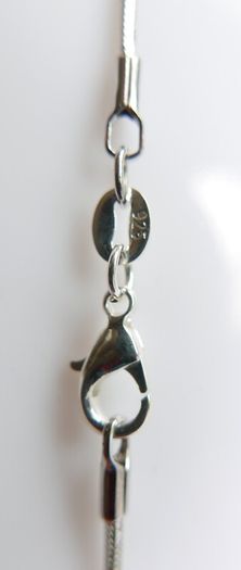 Vintage 925 Sterling Silver Egyptian Cartouche Design Charm pendant Hallmarked, and chain L 16" - 14,83g