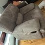 Taupe Fabric Power Recliner Armchair Image 3