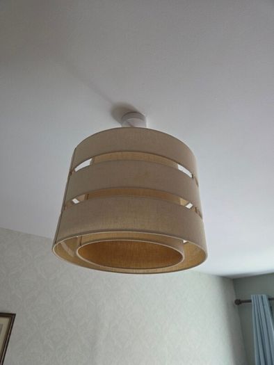 Inlight Petra Natural Woven Effect light shade with a unique three-layer slubby cylinder design