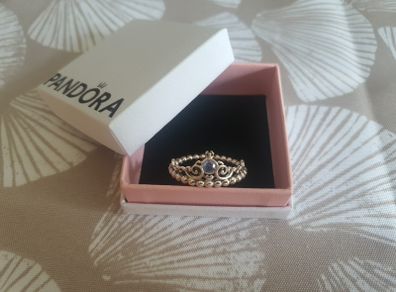Pandora Disney Cinderella Blue Tiara Ring