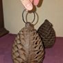 Pair of Cast Iron Pine Cone Shaped Tealight Holders Image 2