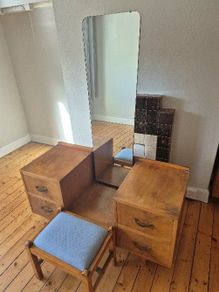Mid-century dressing table and stool