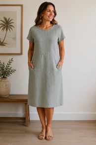 Part Two pure linen dress uk10-12