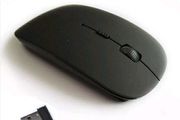 Wireless Mouse Ultra thin Black for PC laptop computer 2.4ghz with USB adaptor