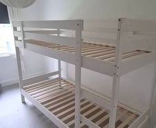 IKEA MYDAL White Wooden Bunk Bed