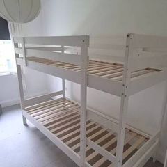 IKEA MYDAL White Wooden Bunk Bed