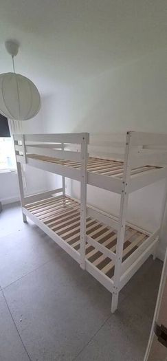 IKEA MYDAL White Wooden Bunk Bed