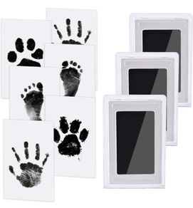 Baby Handprint and Footprint Kit, 3 Baby Handprint Ink Pads with Clean-Touch, 6 Imprint Cards, Pet Paw Print, Inkless Print Kit Safe Non-Toxic for baby Feet and Hands, Family Keepsake (FREE POSTAGE)