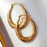 Vintage Hallmarked 9ct Gold Creole Earrings Image 10