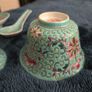 Vintage 4-Piece Chinese Jingdezhen Turquoise Gaiwan Tea Set, Plate & Spoon (1950s/70s) Image 7