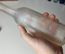 188 - Vintage John Daly Mineral Water Cork Decorative Collectible Clear Glass Bottle
