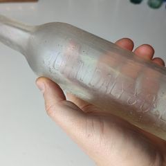 188 - Vintage John Daly Mineral Water Cork Decorative Collectible Clear Glass Bottle