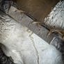 Dreadwraps / Hairwraps Fantasy White Grey Hairwrap Dreadwrap with a Pyrography Bead Antler and Trinkets Cosplay Image 5