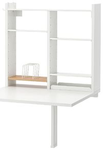 Wall mount drop leaf table with storage
