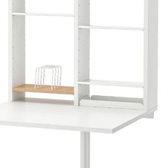 Wall mount drop leaf table with storage