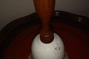 Bone China Bell With Woodin Handl.