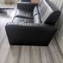 Free black two seater leather couch Image 5