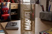 New Marvel Water Bottle with a Metal Lid - ideal for work, travel, gym, etc
