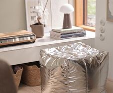 Jysk Pouffe DAVINDE 40x45 silver