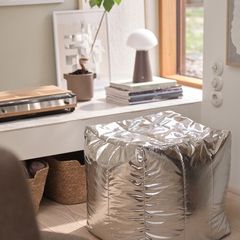 Jysk Pouffe DAVINDE 40x45 silver