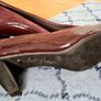 Marks and Spencer Wine Footglove wider feet leather court shoes size UK 4.5 Image 2