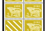 1975 Ireland Gerl Definitive 5p Stamp Booklet Pane Mint Never Hinged (MNH). Hibernian HP21