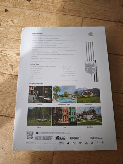 WAVLINK WiFi6 Outdoor Access Point 2.4G+5G AX3000, Dual Band Long Range Outdoor WiFi Mesh Extender with PoE/4x8dBi High-gain Antennas/IP67 Weatherproof Enclosure/Signal Booster Amplifier
