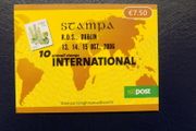 Ireland 2006 Stamp Booklet.75c x 10.International.Overprinted,RDS Dublin Stampa Oct 2006.MMH.