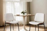 Set of 2 Faux Leather Dining Chairs