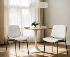 Set of 2 Faux Leather Dining Chairs
