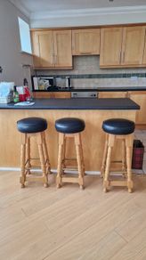 Bar Stool Premium real wood and leather