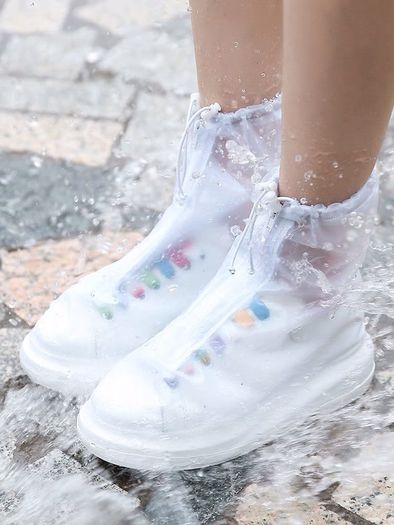 Rain boots over shoes