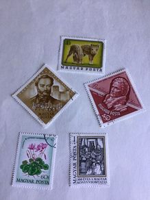 5 stamps from Hungary