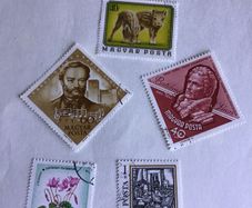 5 stamps from Hungary