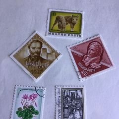 5 stamps from Hungary