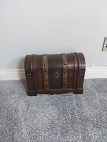 Wooden, ornate, treasure chest !