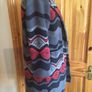 Ladies Black Red and Grey Wool Blend Dress Coat size M 12/14 including postage Image 2