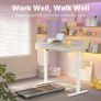 Standing Desk with Fabric Drawers, 100x60cm, Natural Image 4