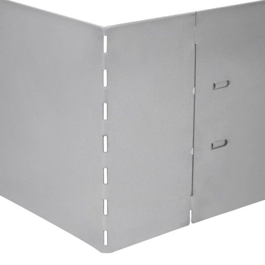 Lawn Fence 20 pcs Galvanised Steel 100x20 cm
