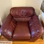 Real Leather 3 Seater Sofa + 2 Armchairs Image 2