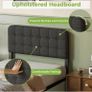 Single Bed Frame 3ft with Upholstered Headboard, 36 cm High Image 7