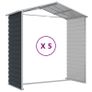 High Door Garden Shed Anthracite 191x470x198 cm Image 8