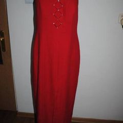 Joseph Ribkoff Creations red maxi diamante dress size UK12 EU40 Postage included