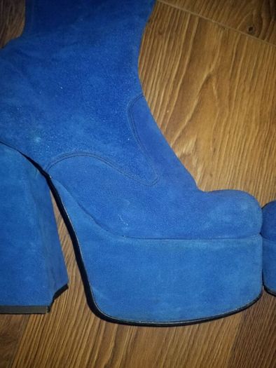 Blue Suede Boots Size 6