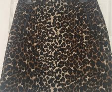Dunnes Stores Leopard Print Mini Skirt - Size 14 - Lined