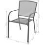 3 Piece Garden Dining Set Steel Anthracite Image 8