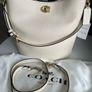 Brand New Coach Soft Willow Bucket Bag 26cm in the Colour Chalk Image 5