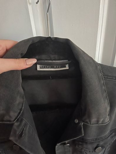 Noisy May wash off black denim jacket